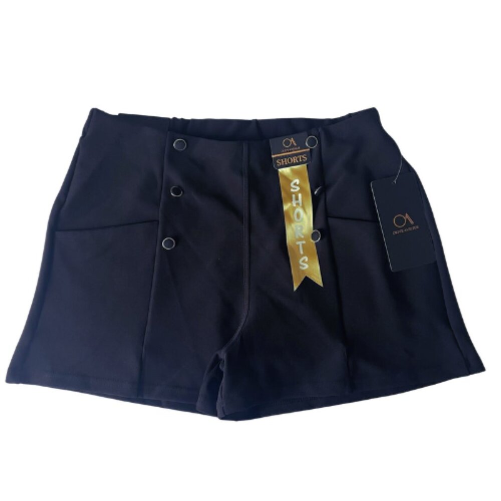 Olive Avenue Women’s Elastic-Waisted Button-Front Shorts – Elegant B Size XL